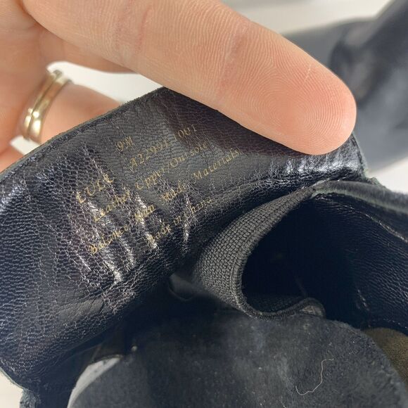 Sam Edelman LuLu Boots Chunky Heel Black Leather Suede Buckle Fall Size 9 M - Picture 11 of 13